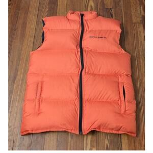 Polo Sport Orange Mens Small Down Vest
